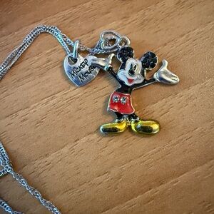 Vintage Disney Mickey Mouse Necklace silver